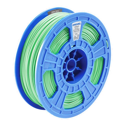 Dremel DigiLab PLA-GRE-01 3D Printer Filament, 1.75 mm Diameter, 0.75 kg Spool Weight, Color Green, RFID Enabled, New Formula and 50 Percent More per Spool