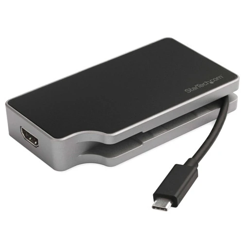 StarTech.com USB C Multiport Adapter to 4K HDMI or 1080p VGA - USB Type C Travel Dock with 95W PD Pass-Through, USB-A, Gigabit Ethernet - USB-C Video Display Adapter Mini Docking Station (DKT30CHVGPD)
