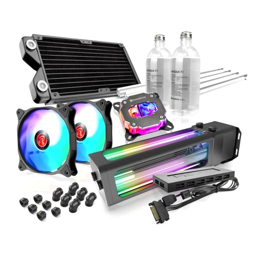 RAIJINTEK SCYLLA PRO CA240 Water Cooling Kit, Hard tube, CPU water block, 240mm radiator, D5 EVO RBW pump, 2 * ADD PWM fans, 12 copper fittings (90°*6 & 180°*6), coolant (0R10B00215)