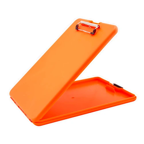 SlimMate Saunders Bright Orange SlimMate Plastic Storage Clipboard – Letter Size Form Holder. Ergonomic Recordkeeping Clipboard for Professionals. Stationery Supplies