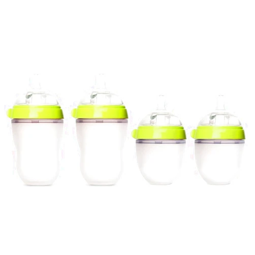 Comotomo 5 oz and 8 oz Baby Bottles, 4 Pack