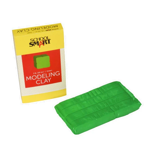 School Smart Modeling Clay, Green, 1 Pound