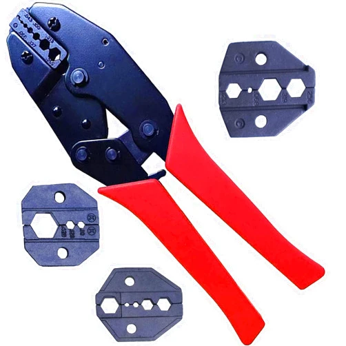 Yeerong Coax Crimper Crimping Tool with 3 Interchangeable Dies for BNC SMA N PL259 UHF TNC and other RF Connectors. Fits RG174 RG58 RG59 RG6 RG11 RG213 LMR400 and Other 1.07-10.9mm Coaxial Cables
