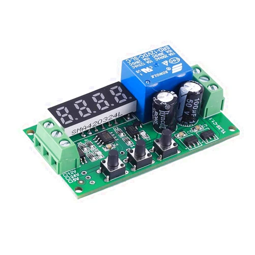 DONGKER 0-10KHz Pulse Frequency Delay Module, DC 12V Pulse Counter Module High Level Trigger Relay Module for Motor Speed Sensor (Without Shell)