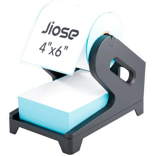 Jiose 4x6 Label Holder - Thermal Label Holder for Rolls and Fan-Fold Labels - Work with Desktop Label Printer (Black)