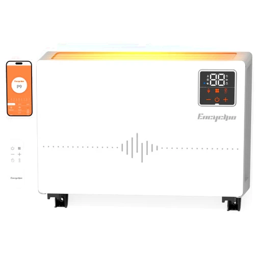 Encyclpo Smart Wall Heater with Wireless and Remote Control, 1500W Space Heaters for Indoor Use, Wall Mounted/Floor Electric Heater with Thermostat, Works with Alexa, 24H Timer,for Bedroom, Garage
