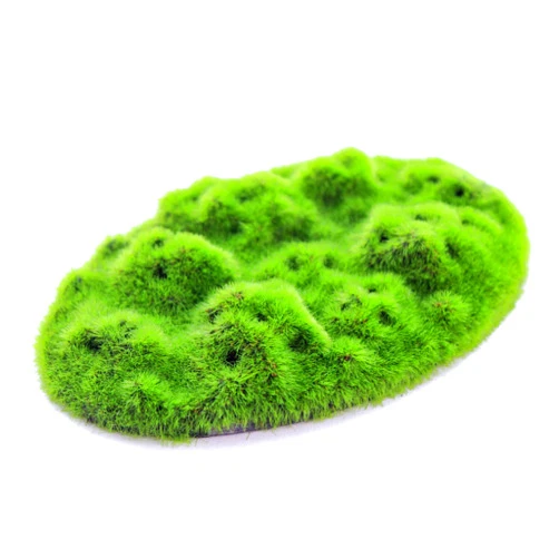 Penn-Plax Aqua-Flora Aquarium Living Resin Decoration with Embedded Glosso Plant Seeds – Moss Patch – Safe and Healthy for Freshwater Fish