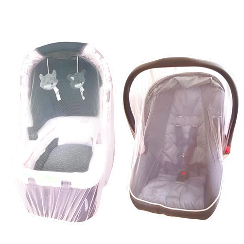 Enovoe Mosquito Net for Stroller and Baby Crib - Durable Mesh Bug Net Cover with Elastic Edge - Fits Strollers, Bassinets, Playards, and Mini Cribs - Travel Essential for Newborns - 63x64-Inch (White)