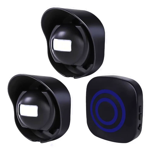 Wennzy Multifunctional Wireless Driveway Alarm Waterproof Outdoor Motion Sensor Alarm 1 Receiver 2 Transmitters with 38 Chimes 200m/ 656ft Transmission Range for Indoor Outdoor Use