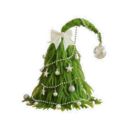 RUYILULU Mini Christmas Tree with Decorations – Artificial PE Material, Available in 30cm, 45cm, and 60cm, Pre-Decorated with Bows, Star, Ball Chains,L