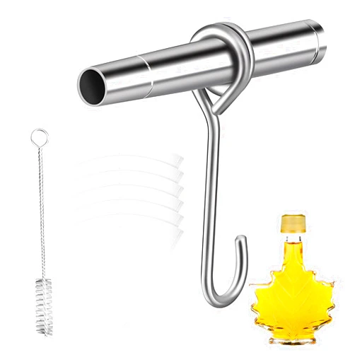 YEOSLL Maple Syrup Tapping Kit - Food-Grade Stainless Steel, PFOA-Free, Includes Maple Syrup Taps, Brush and Filters, 1-Set