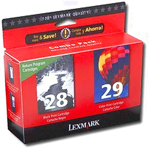 Lexmark 18C1590 OEM Ink - (#28/#29) X2500Z845Z1300 Black/Color Return Program Ink Cartridges (Includes 1 Each of 18C1428 & 18C1429)