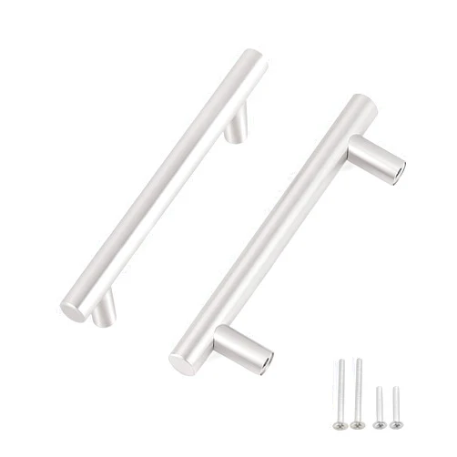Gobrico 10 Pack Cabinet Handles Stainless Steel T Bar Drawer Pulls Cupboard Knobs for Kitchen Hardware-6 Inch Overall Length, 3-3/4
