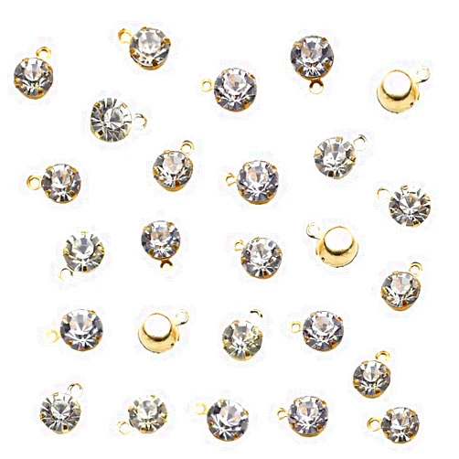 ZCMG 100 Pcs Rhinestone Charms Pendant Lucky Birthstone Crystal Women April Diamond Dangle Pendants for Earrings Necklace Anklet Bracelet Crafting DIY Jewelry Making Craft Accessories 0.32