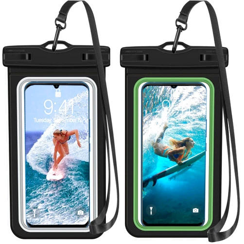 Tadivuvi 2 Pack-Waterproof Phone Pouch for Samsung Galaxy S24 Ultra S23 Plus S22 Note 20 Ultra 5G Note 10+A15 A14 A54 A23 A35 A55 5G iPhone 15 Pro Max 14 13 12 11 XS XR IPX8 Cellphone Dry Bag Case
