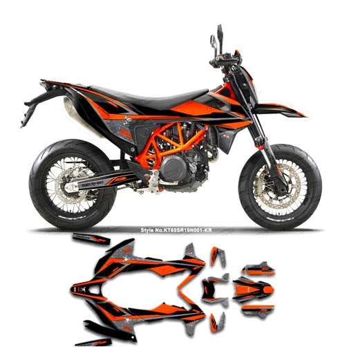 Kungfu Graphics Custom Decal Kit for 690 SMC-R Enduro-R 2019 2020 2021 2022, KT69SR19N001-KR