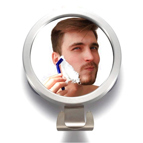 USonline911 LIFEI Shower Mirror Fogless, Shaving Mirror, with Razor Holder Removable Protable 1 Second Installation Fog Free Mirror for Bathroom Aluminum Frame Trendy Design Home Decor for Him and Her