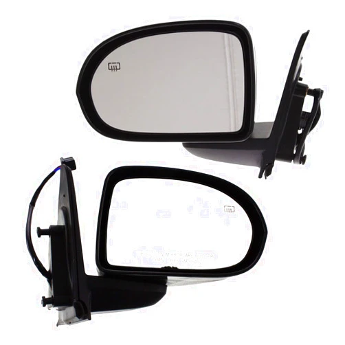 Kool-Vue Mirror Compatible with 2007-2017 Jeep Compass Power Manual Folding Heated Textured Black Passenger and Driver Side