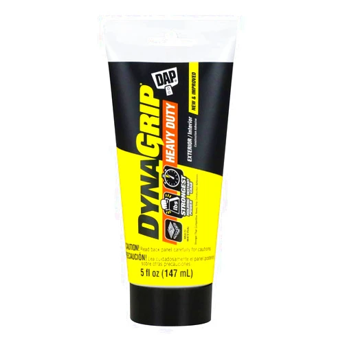 DYNAGRIP DAP DynaGrip Heavy Duty Construction Adhesive, White, 5 Oz (7079827508)