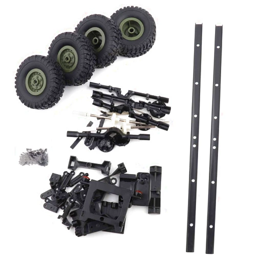Kuuleyn RC Oil Tank Trailer Chassis, for 1:16 RC Car WPL B24 B16 B36 B36KIT Military Truck RC Car Parts DIY Accessoy Simulation Toy