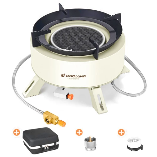 Odoland 4000W Portable Camping Stove Adjustable Infrared Camp Stove Lightweight Propane Backpacking Stove with EVA Box for Outdoor Camping Cooking Hiking and Picnic