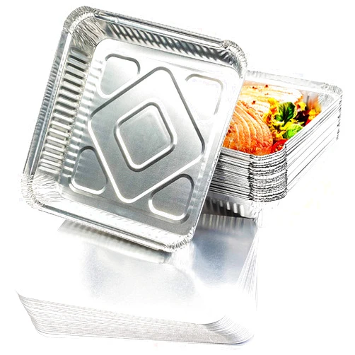 MATANA 9x9 Aluminum Pans with Lids (25 Pack) Disposable Aluminum Tays - 9