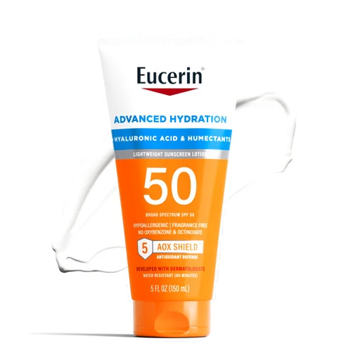 Eucerin Sun Advanced Hydration SPF 50 Sunscreen Lotion, 5 Fl Oz Tube