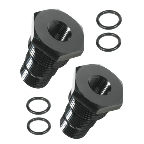 Bylikeho 2PCS Oil Filter Adapter,Car Accessories Aluminum Flare Reducing Hose Union Adapter,1/2-28 Female to 3/4-16 13/16-16 3/4 NPT Male Hose Adapter,Fits Car Oil Cooler Fuel Tank Fuel Pump