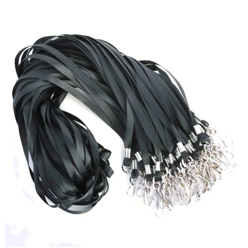 LOCONHA 50 Pack black lanyards Lanyards for Id Badges Lanyards Safety Badge Lanyard 36