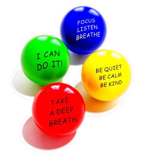 ALMAH Motivational Stress Balls for Kids and Adults (4 Pack), Stress Relief Balls, Hand Exercise Therapy Balls for Anxiety, Fidget, Tension, Manage Anger and Stress