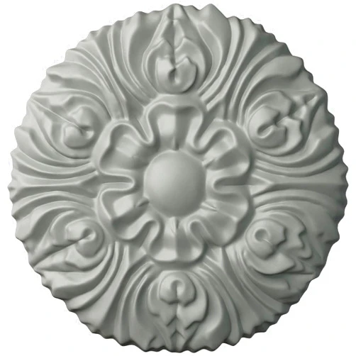 Ekena Millwork ROS03X03FL-CASE-4 Floral Round Rosette, 3 7/8