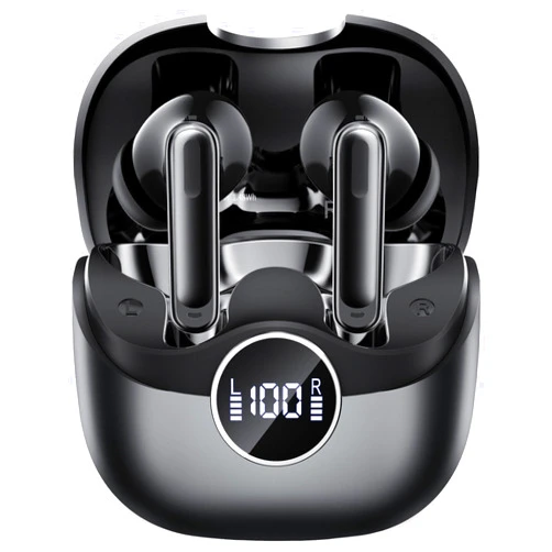 Xinwld Adaptive Hybrid Active Noise Canceling 2026 Wireless Earbuds, 6 Mics ENC Clear Call Ear Buds, Hi-Res Audio Deep Bass Bluetooth 5.4 Headphones, 40H Playtime, Wireless Charging, LED, USB-C, Black