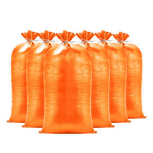 Carrywell (Not Made in China) Heavy Duty Sand Bags for Flooding, Empty W/Tie Strings, UV Protection for 1600 Hours, Flood Water Barrier Sandbags,14in x 26in, Sandbag for Weight, 50lb Capacity (20 Bags)