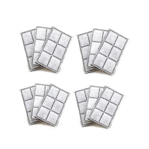 JADA Lifestyles Premium (6- Chamber) Replacement Charcoal Water Filters for Drinkwell Pet Fountains (Pack of 12)