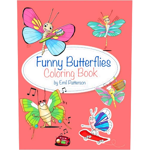 By Emil Patterson (Author) Funny Butterflies Coloring Book