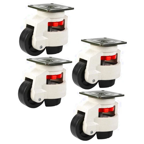 Gatuida 4pcs Universal Foma Casters Adjustable Height Workbench Caster Heavy Duty Caster Wheels Furniture Casters for Hardwood Floors Leveling Casters Workbench Casters Small Casters