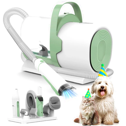 FIXR Dog Grooming Vacuum, Pet Grooming Kit, Dog Clipper Nail Trimmer Grinder, 2.5L Dust Cup 7 Grooming Tools 11000Pa Dog Vacuum for Shedding Grooming, Pet Grooming Vacuum for Dogs, Home Cleaning, PG50 Plus