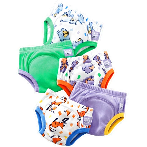 Bambino Mio, Revolutionary Reusable Potty Training Pants 5 Pack (Bold Animals, 2-3 Years)