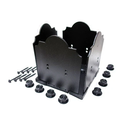 Ozco Building Products 56608 Laredo Sunset 6x6 Post Base Kit, (1 per Pack),Black