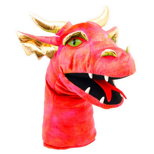 The Puppet Company - Large Dragon Heads - Dragon (Red) Hand Puppet