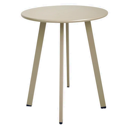 Meluvici Outdoor Side Table, Weather Resistant Patio Small Side Table Outdoor Indoor Round Metal Steel Small Side Table, Waterproof End Table for Garden Balcony Yard, Grey White