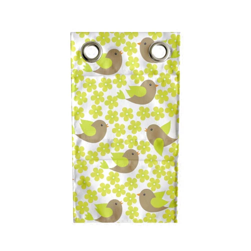 Ambesonne Bird Hanging Pocket Organizer, Repeating Little Avian Animals and Petals on Plain Backdrop Print, Printed Polyester Storage Bag with Pockets, 9