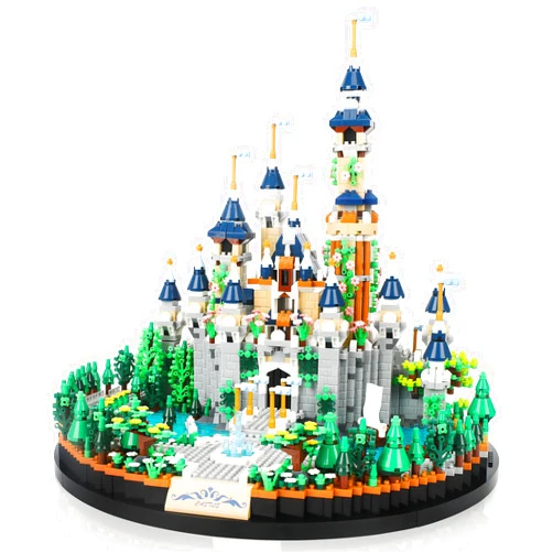 OundarM Fairy Castle Mini Bricks Building Set, Micro Building Blocks Architecture Building Set for 10+ Boys Girls, Adults, Home Decor Accessories-3600 Pcs