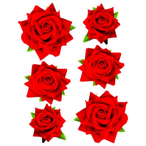Topbuti 6 Pcs Rose Flower Hair Clip Rose Brooch Floral Hair Accessories for Woman Girls Flamenco Dancer Mexican Wedding Party Mother's Day Halloween Costume