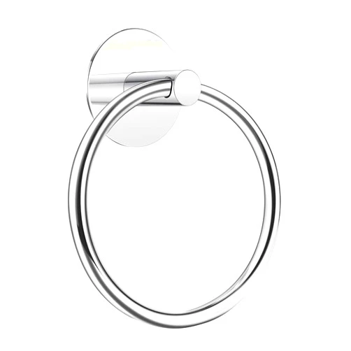 ENJYHZQY No Drilling 3M Self Adhesive Towel Ring with Extra Strong Nail-Free Glue, Stainless Steel Towel Holder, Bathroom and Kitchen Towel Rack (Chrome)