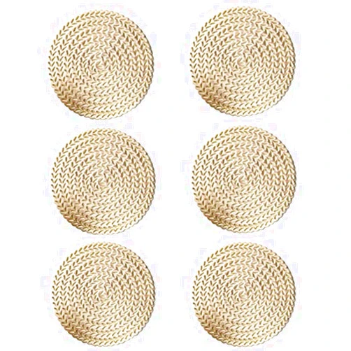 YIUIRUOI A Set of 6 Hollow PVC Coasters for Table Decoration; Ideal for Wedding and Celebration Decorations.