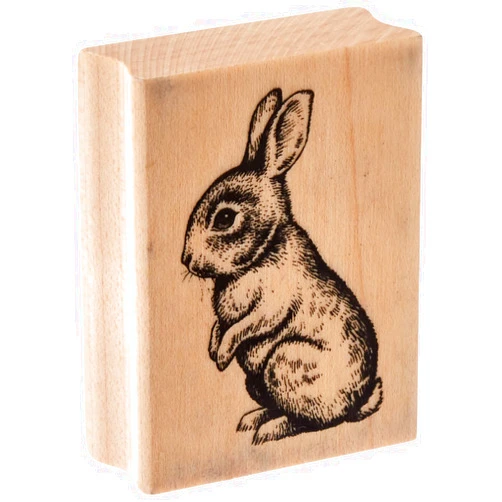 Inkadinkado Baby Bunny Wood Stamp for Easter Cards and Scrapbooking, 2.25'' W x 1.75'' L