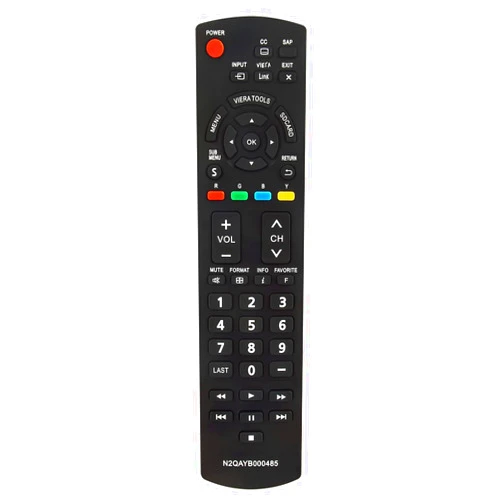 VINABTY New N2QAYB000485 Replaced Remote fit for PANASONIC LED LCD Plasma Viera Smart TV TC-P50U2 TC-P50X2 TC-P54S2 TC-P58S2 TC-P65S2 TH-32LRU20 TH-37LRU20 TH-42LRU20 TC-42PX34 TH-32LRH30U N2QAYB000570