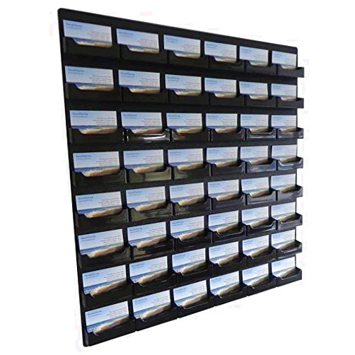 SOURCE ONE SOURCEONE.ORG Acrylic 48 Pocket Wall Mount Business Card Holder