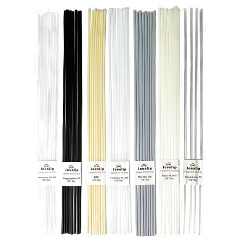 JOUNJIP Plastic Welding Rods- 7 Types of Welding Plastic (PP PU ABS PE TPO PA PC) Most Common Plastics- For Use With Jounjip Plastic Welding Kit- 52 Pack of 13